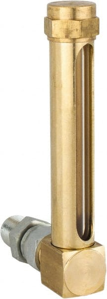 LDI Industries - 2-3/4 Inch Long Sight, 1/4 Inch Thread Size, Buna-N Seal Union Coupling, Vented Oil-Level Indicators and Gauge - 3-7/8 Inch Length to Center of Base - Exact Tooling