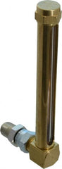 LDI Industries - 4-1/4 Inch Long Sight, 1/4 Inch Thread Size, Buna-N Seal Union Coupling, Vented Oil-Level Indicators and Gauge - 5-3/8 Inch Length to Center of Base - Exact Tooling