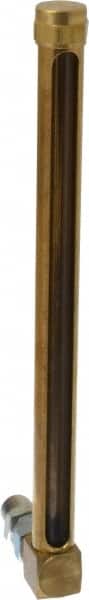 LDI Industries - 7-1/4 Inch Long Sight, 1/4 Inch Thread Size, Buna-N Seal Union Coupling, Vented Oil-Level Indicators and Gauge - 8-3/8 Inch Length to Center of Base - Exact Tooling
