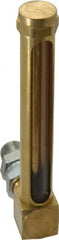 LDI Industries - 4-1/4 Inch Long Sight, 3/8 Inch Thread Size, Buna-N Seal Union Coupling, Vented Oil-Level Indicators and Gauge - 5-7/16 Inch Length to Center of Base - Exact Tooling