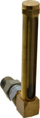 LDI Industries - 4-1/4 Inch Long Sight, 1/2 Inch Thread Size, Buna-N Seal Union Coupling, Vented Oil-Level Indicators and Gauge - 5-7/16 Inch Length to Center of Base - Exact Tooling