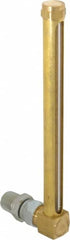 LDI Industries - 7-1/2 Inch Long Sight, 1/2 Inch Thread Size, Buna-N Seal Union Coupling, Vented Oil-Level Indicators and Gauge - 8-11/16 Inch Length to Center of Base - Exact Tooling