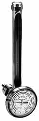 LDI Industries - 5-1/4 Inch Long Sight, 1/2 Inch Thread Size, Buna-N Seal Elbow With Dual Scale Thermometer, Vented Oil-Level Indicators and Gauge - 6-3/4 Inch Length to Center of Base - Exact Tooling