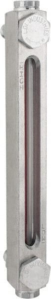 LDI Industries - 1/2-20 Thread, 5-1/2 Inch Sight Length, Closed Circuit Liquid Level Sight Gauge - 7 Inch Length to Center of Base, 8-5/8 Inch Overall Length, Buna-N Seal - Exact Tooling
