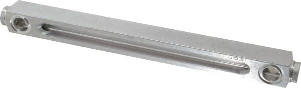 LDI Industries - 1/2-20 Thread, 7-1/2 Inch Sight Length, Closed Circuit Liquid Level Sight Gauge - 9 Inch Length to Center of Base, 10-5/8 Inch Overall Length, Buna-N Seal - Exact Tooling