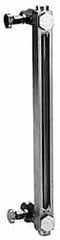 LDI Industries - 1/2-14 Thread, 28-1/2 Inch Sight Length, Closed Circuit Liquid Level Sight Gauge with Needle Valves, Pipe Adapters - 30 Inch Length to Center of Base, 31-5/8 Inch Overall Length, Buna-N Seal - Exact Tooling