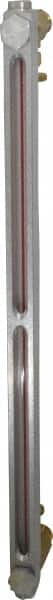 LDI Industries - 1/2-14 Thread, 16-1/2 Inch Sight Length, Closed Circuit Liquid Level Sight Gauge with Needle Valves, Pipe Adapters - 18 Inch Length to Center of Base, 19-5/8 Inch Overall Length, Buna-N Seal - Exact Tooling