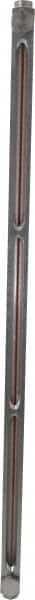 LDI Industries - 1/2-14 Thread, 22-1/2 Inch Sight Length, Closed Circuit Liquid Level Sight Gauge with Needle Valves, Pipe Adapters - 24 Inch Length to Center of Base, 25-5/8 Inch Overall Length, Buna-N Seal - Exact Tooling