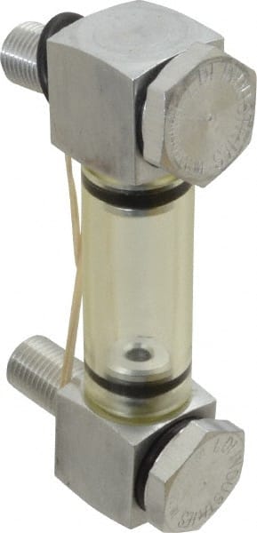 LDI Industries - 1/2-20 Thread, 1-9/32 Inch Sight Length, 125 Max psi, Closed Circuit Liquid Level Rigid Plastic Sight Gauge - 3 Inch Length to Center of Base, Buna-N Seal, 70° Working Temp, 225°F Max - Exact Tooling