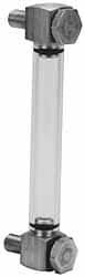 LDI Industries - 1/2-20 Thread, 10-9/32 Inch Sight Length, 125 Max psi, Closed Circuit Liquid Level Rigid Plastic Sight Gauge - 12 Inch Length to Center of Base, Buna-N Seal, 70° Working Temp, 225°F Max - Exact Tooling
