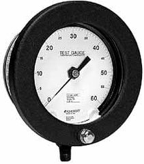 Ashcroft - 6" Dial, 1/4 Thread, 0-2,000 Scale Range, Pressure Gauge - Lower Connection Mount, Accurate to 0.25% of Scale - Exact Tooling