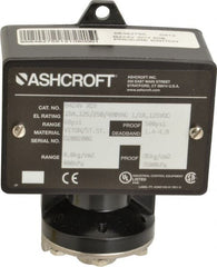 Ashcroft - 9 to 60 psi Adjustable Range, 500 Max psi, Watertight Single Setpoint - 1/4 Thread - Exact Tooling