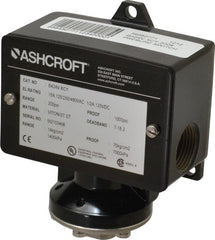 Ashcroft - 30 to 200 psi Adjustable Range, 1,000 Max psi, Watertight Single Setpoint - 1/4 Thread - Exact Tooling