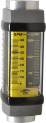 Hedland - 1" NPTF Port Oil & Petroleum-Based Liquid Flowmeter - 3000 Max psi, 4 to 40 GPM, Anodized Aluminum - Exact Tooling
