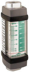 Hedland - 1-1/4" NPTW Port Water-Based Liquid Flowmeter - 3000 Max psi, 5 to 50 GPM, Anodized Aluminum - Exact Tooling