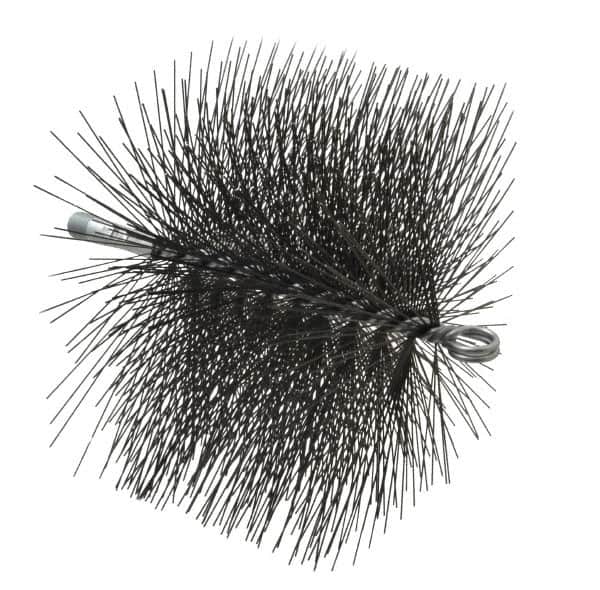 Schaefer Brush - 7" Square, Tempered Steel Wire Chimney Brush - 1/4" NPSM Male Connection - Exact Tooling