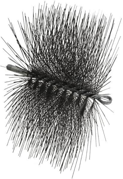 Schaefer Brush - 11" Long x 7" Wide, Rectangular, Tempered Steel Wire Chimney Brush - 1/4" NPSM Male Connection - Exact Tooling