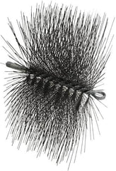 Schaefer Brush - 11" Long x 7" Wide, Rectangular, Tempered Steel Wire Chimney Brush - 1/4" NPSM Male Connection - Exact Tooling