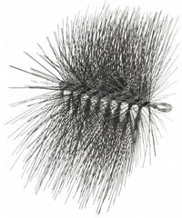 Schaefer Brush - 12" Long x 8" Wide, Rectangular, Tempered Steel Wire Chimney Brush - 1/4" NPSM Male Connection - Exact Tooling