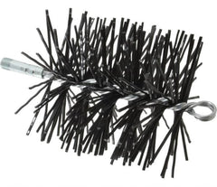 Schaefer Brush - 6" Diam Round, Poly Chimney Brush - 1/4" NPSM Male Connection - Exact Tooling