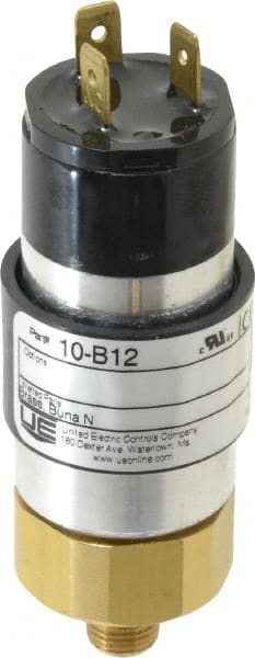 United Electric Controls - 2,500 Max psi, Compact Cylindral Pressure Switch - 1/4 Thread - Exact Tooling