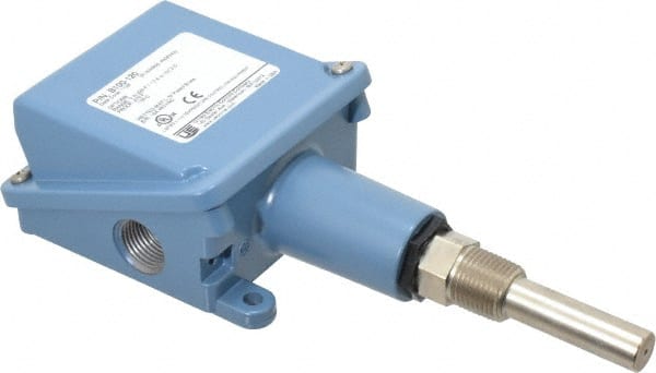 Made in USA - 0 to 225°F, Watertight Temp Switch - 1/2 x 1-7/8 Stem, 10 Resolution - Exact Tooling