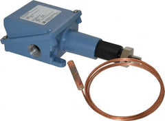 Made in USA - 100 to 400°F, Watertight Temp Switch - 10 Resolution, 3/8 x 2-3/32 Bulb - Exact Tooling