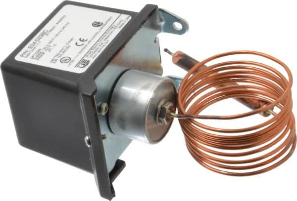 Made in USA - 150 to 650°F, General Service Temp Switch - 25 Resolution, 3/8 x 3-5/8 Bulb - Exact Tooling
