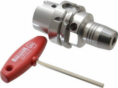 Accupro - HSK63A Taper Shank, 12mm Hole Diam, Hydraulic Tool Holder/Chuck - 32mm Nose Diam, 85mm Projection, 30.5mm Clamp Depth, 25,000 RPM - Exact Tooling