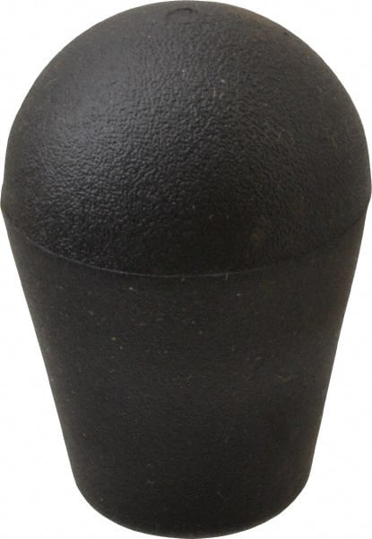 Gibraltar - 1/4-20, 1/4-28, 5/16-18, 5/16-24, M6, M8 Hole, 0.71" Deep Hole, TPE Overmolded Soft Touch, Self Fixing Hole Tapered Knob - 2 OAL, 3/4" Base Diam, Black, 1.38" Head Diam - Exact Tooling