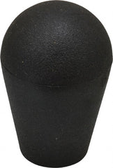 Gibraltar - 3/8-16 Hole, 0.51" Deep Hole, Thermoplastic, Female Insert Tapered Knob - 2.48 OAL, 1" Base Diam, Black, 1.6" Head Diam - Exact Tooling