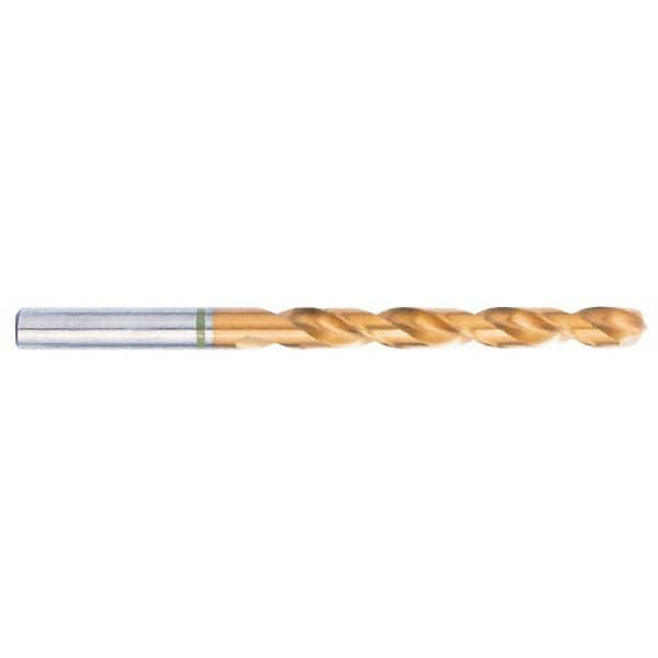 Accupro - #28 130° Spiral Flute Vanadium High Speed Steel Taper Length Drill Bit - Exact Tooling