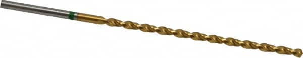 Accupro - #31 130° Spiral Flute Vanadium High Speed Steel Taper Length Drill Bit - Exact Tooling