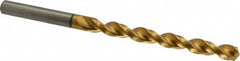 Accupro - 1/2" 130° Spiral Flute Vanadium High Speed Steel Taper Length Drill Bit - Exact Tooling
