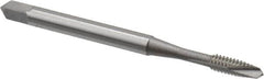 OSG - #4-40 UNC, 2 Flute, Bright Finish, Vanadium High Speed Steel Spiral Point Tap - Plug Chamfer, Right Hand Thread, 1-7/8" OAL, 9/16" Thread Length, 0.141" Shank Diam, 2B/3B Class of Fit - Exact Tooling