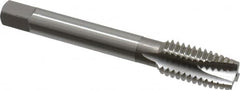 OSG - 1/2-13 UNC, 3 Flute, Bright Finish, Vanadium High Speed Steel Spiral Point Tap - Plug Chamfer, Right Hand Thread, 3-3/8" OAL, 1-21/32" Thread Length, 0.367" Shank Diam, 3B Class of Fit - Exact Tooling
