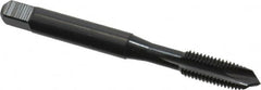 OSG - 1/4-28 UNF, 3 Flute, Oxide Finish, Vanadium High Speed Steel Spiral Point Tap - Plug Chamfer, Right Hand Thread, 2-1/2" OAL, 1" Thread Length, 0.255" Shank Diam - Exact Tooling