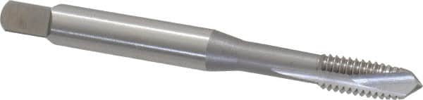 OSG - M6x1.00 Metric Coarse, 3 Flute, Bright Finish, Vanadium High Speed Steel Spiral Point Tap - Plug Chamfer, Right Hand Thread, 2-1/2" OAL, 1" Thread Length, 0.255" Shank Diam, 6H Class of Fit - Exact Tooling