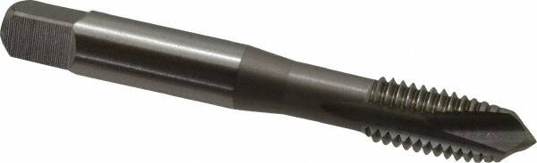 OSG - M10x1.50 Metric Coarse, 3 Flute, Bright Finish, Vanadium High Speed Steel Spiral Point Tap - Plug Chamfer, Right Hand Thread, 2-15/16" OAL, 1-1/4" Thread Length, 0.381" Shank Diam, 6H Class of Fit - Exact Tooling