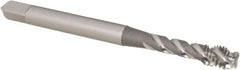 OSG - M5x0.80 Metric Coarse 3 Flute 6H Modified Bottoming Spiral Flute Tap - Vanadium High Speed Steel, Bright Finish, 2-3/8" OAL, Right Hand Flute, Right Hand Thread, D4 - Exact Tooling