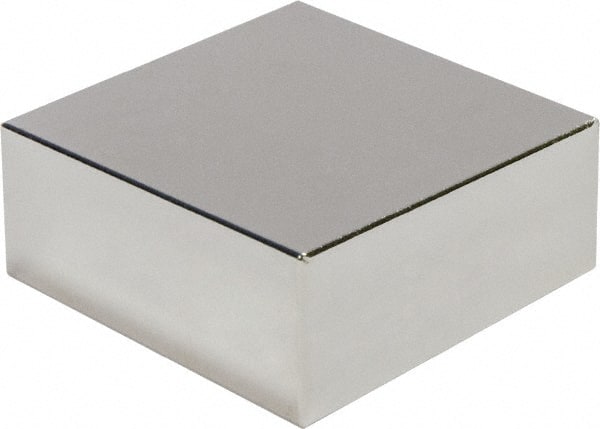 Mag-Mate - 16.6 Lb Max Holding Capacity Neodymium Rare Earth Block Magnet - 1" Long x 1" Wide x 1/2" High, 180°F Max Operating Temp - Exact Tooling