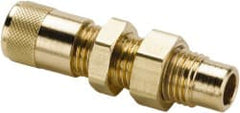 Parker - 500 Max psi, 1/4 Tube OD, Bulkhead Solder Union Access Valve - Brass - Exact Tooling