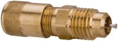 Parker - 1/8-27 Male Pipe, 500 Max psi, 1/8 Tube OD, Male Connector Access Valve - Brass - Exact Tooling