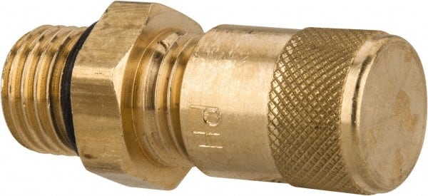 Parker - 500 Max psi, 1/4 Tube OD, Access Valve Assembly Access Valve - Brass - Exact Tooling