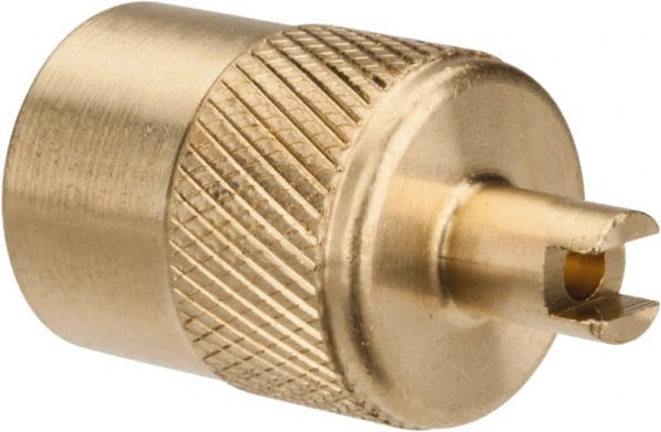 Parker - 1/4" Tube OD Access Valve Quick Seal Cap with Core Remover - For Parker Brass Access Valves - Exact Tooling