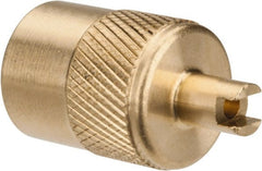 Parker - 1/4" Tube OD Access Valve Quick Seal Cap with Core Remover - For Parker Brass Access Valves - Exact Tooling