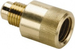 Parker - 1/4" Tube OD Access Valve Refrigerant Adapter - For Parker Brass Access Valves - Exact Tooling