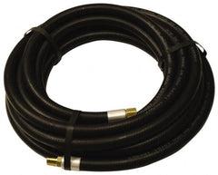 Alliance Hose & Rubber - 1" ID x 1-5/32" OD 25' Long Multipurpose Air Hose - MNPT x FNPT(Swivel) Ends, 300 Working psi, -40 to 190°F, 1" Fitting, Black - Exact Tooling