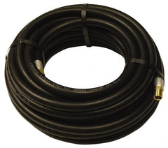 Alliance Hose & Rubber - 1" ID x 1-5/32" OD 50' Long Multipurpose Air Hose - MNPT x FNPT(Swivel) Ends, 300 Working psi, -40 to 190°F, 1" Fitting, Black - Exact Tooling