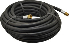 Alliance Hose & Rubber - 3/8" ID x 23/32" OD 50' Long Multipurpose Air Hose - MNPT x FNPT(Swivel) Ends, 300 Working psi, -40 to 190°F, 3/8" Fitting, Black - Exact Tooling